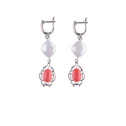 Серьги «Коралловые россыпи»