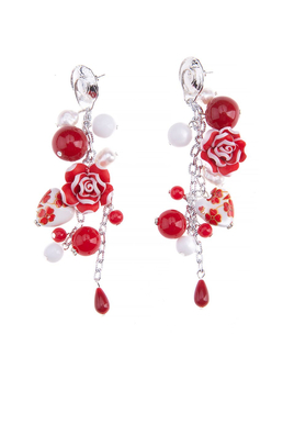 Серьги «Алые розы»