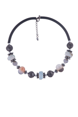 Колье-гривна «Рондо» (черный, серый)