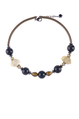 Колье-гривна «Рондо» (фиолетовый, черный)