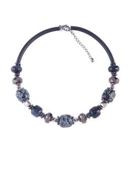 Колье-гривна «Рондо» (фиолетовый, черный)