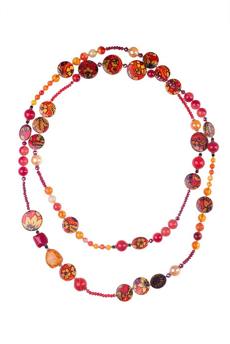 Бусы «Золотая хохлома»