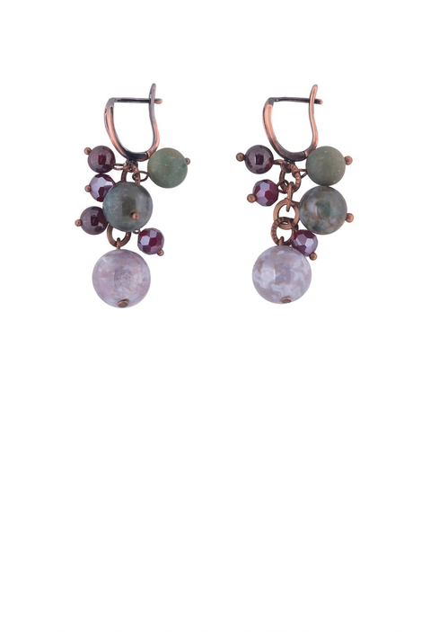 Серьги «Гранатовый вереск»