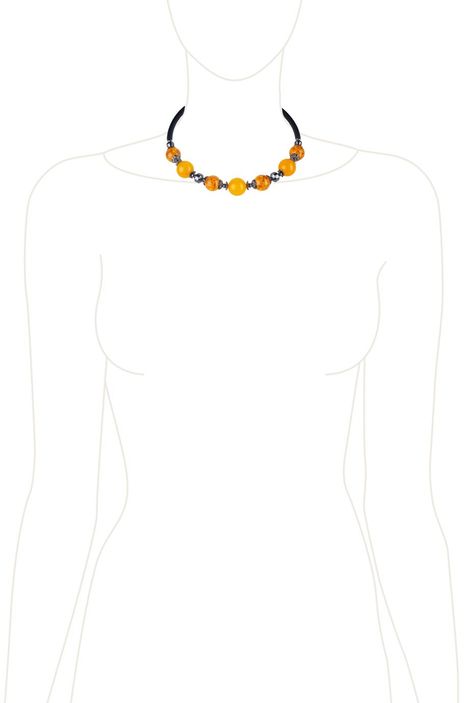 Колье-гривна «Рондо» (черный, желтый)