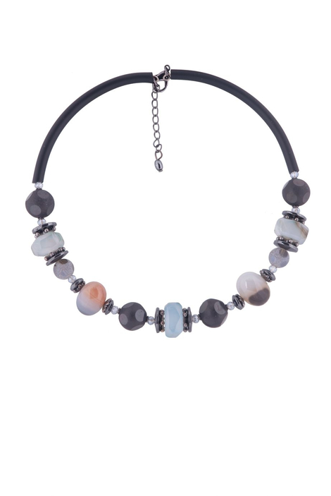 Колье-гривна «Рондо» (черный, серый)