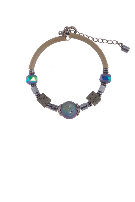 Браслет «Рондо» (оливковый, фиолетовый)