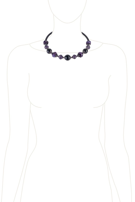 Колье-гривна «Рондо» (фиолетовый, черный)