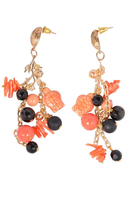 Серьги «Ночь в Коралловой лагуне»